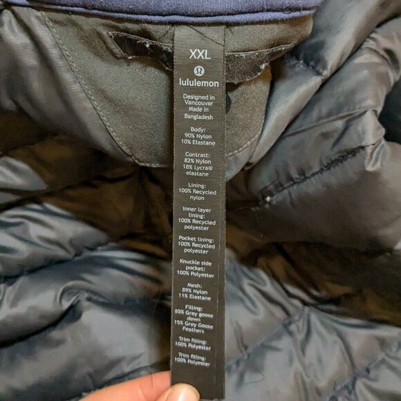 Lululemon Down Vest Blue XXL Men's Down for it all vest - Picture 5 of 9
